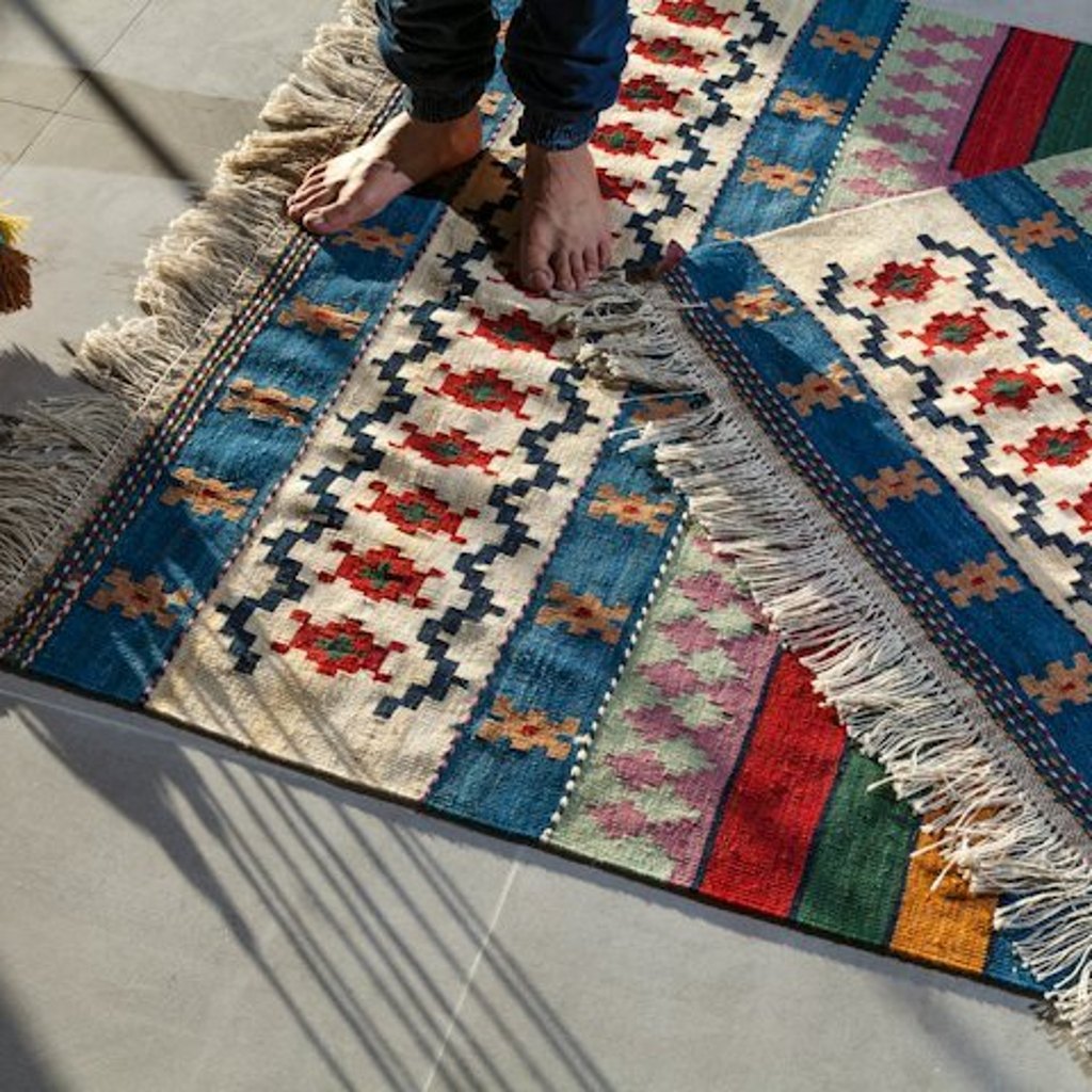 Tapis Boucherouite coloré, 120 x 180 cm