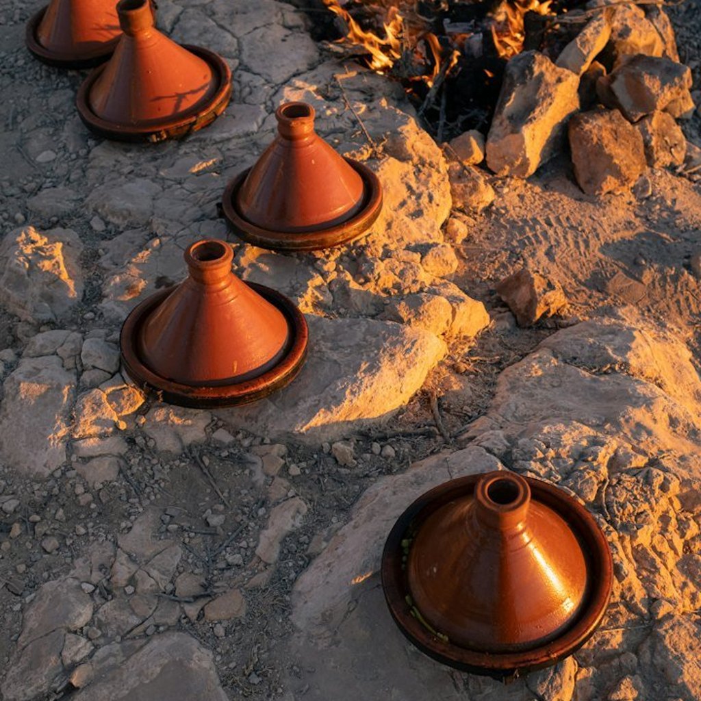 Tajine décoratif de Tamegroute, émail vert